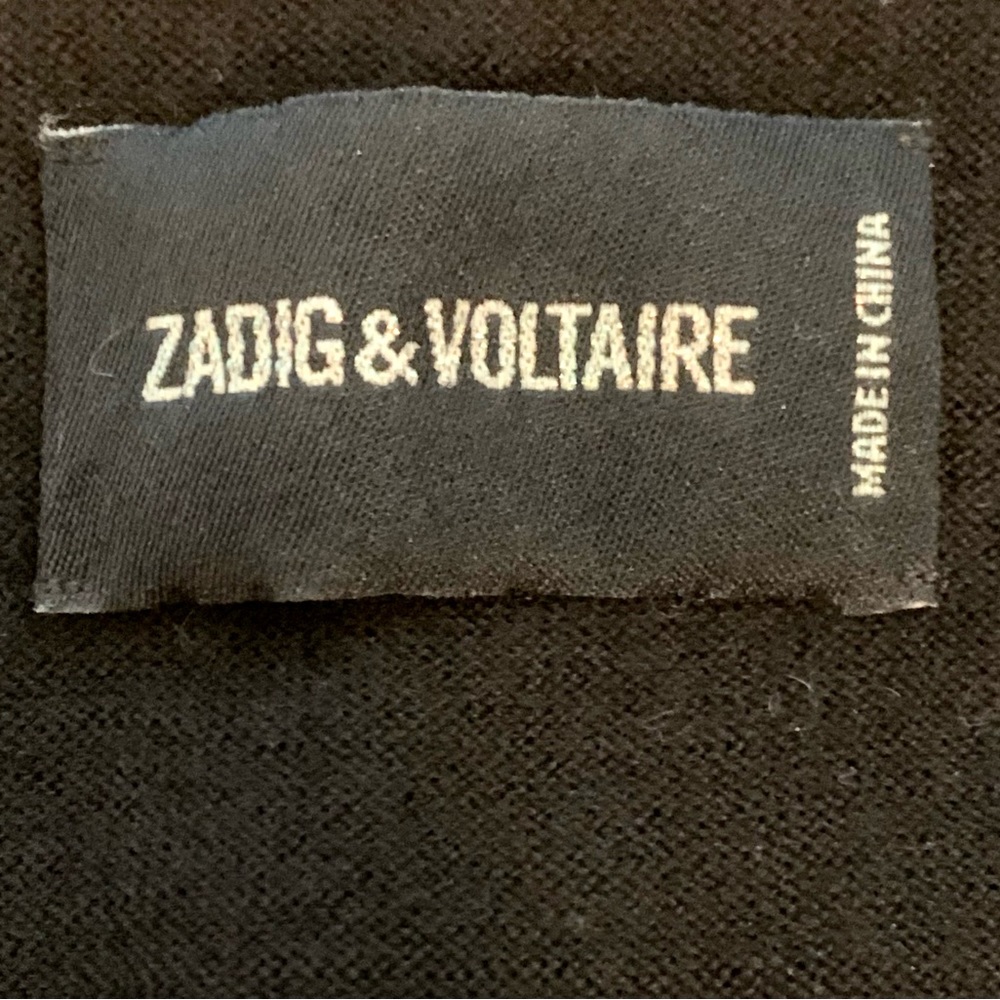 Zadig & Voltaire Black Sunshine Merino Wool Tank Top Size XS - Picture 4 of 7